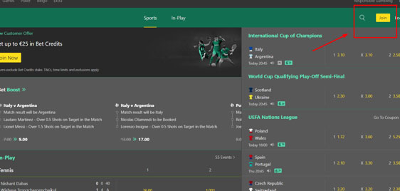 Bet365 registracija 1